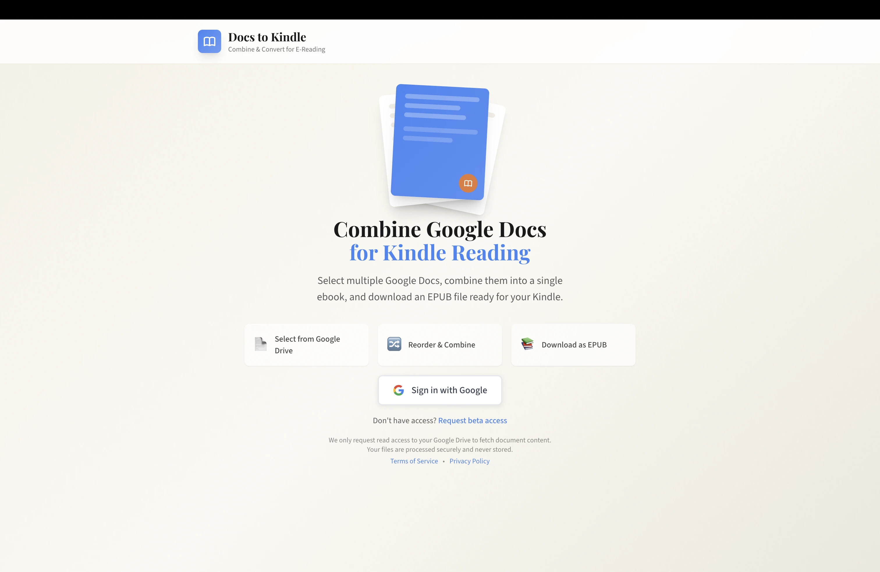 Landing page